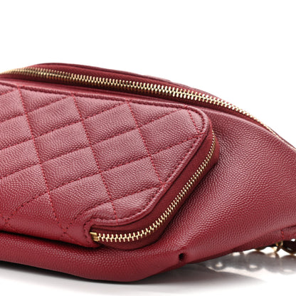 Chanel Caviar Quilted Business Affinity Waist Belt Bag Burgundy 16 of 19