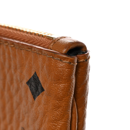 MCM Visetos Large Stark Wristlet Pouch Cognac 9 of 9