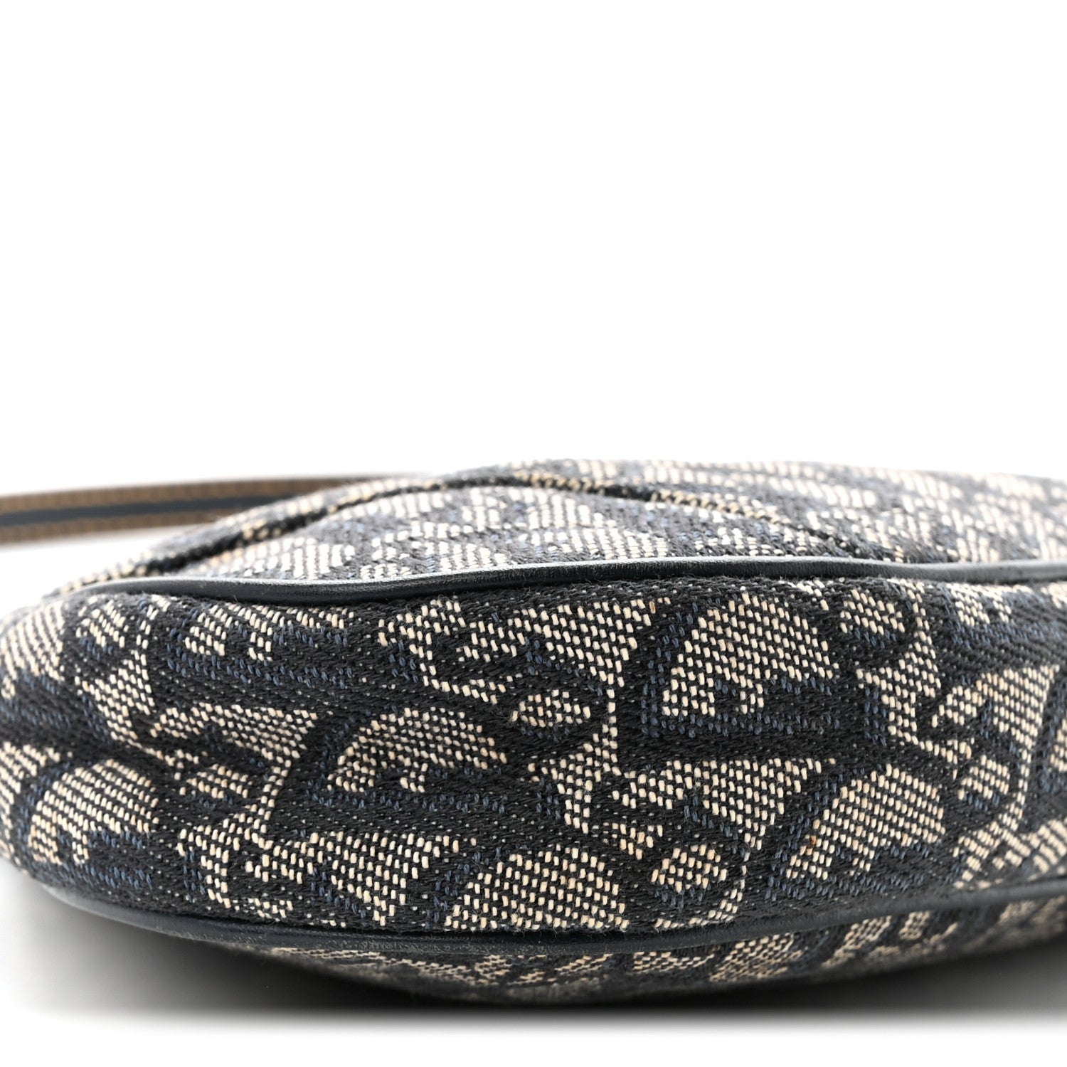 Christian Dior Monogram Mini Saddle Pochette Navy 9 of 10