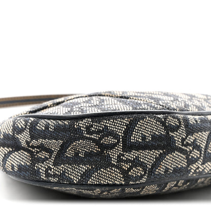 Christian Dior Monogram Mini Saddle Pochette Navy 9 of 10