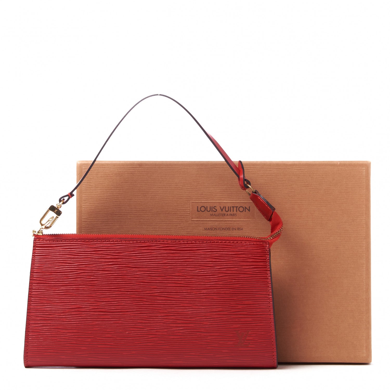 Louis Vuitton Epi Pochette Accessories 24 Castillan Red 9 of 9