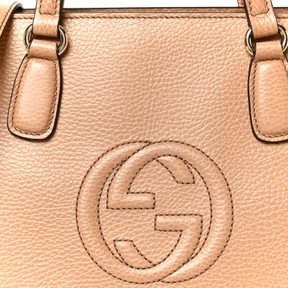 Gucci Dollar Calfskin Medium Soho Top Handle Satchel Camelia 9 of 11