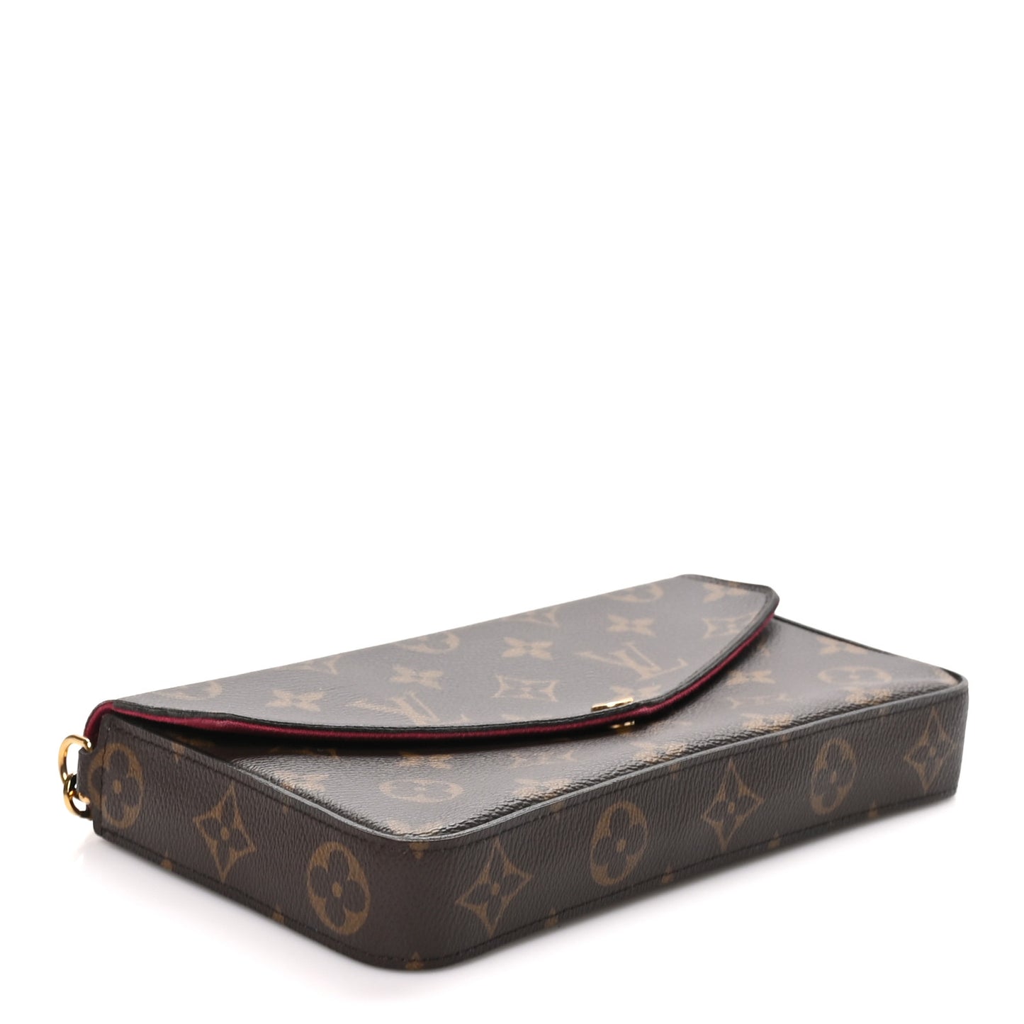 Monogram Pochette Felicie Chain Wallet Fuchsia