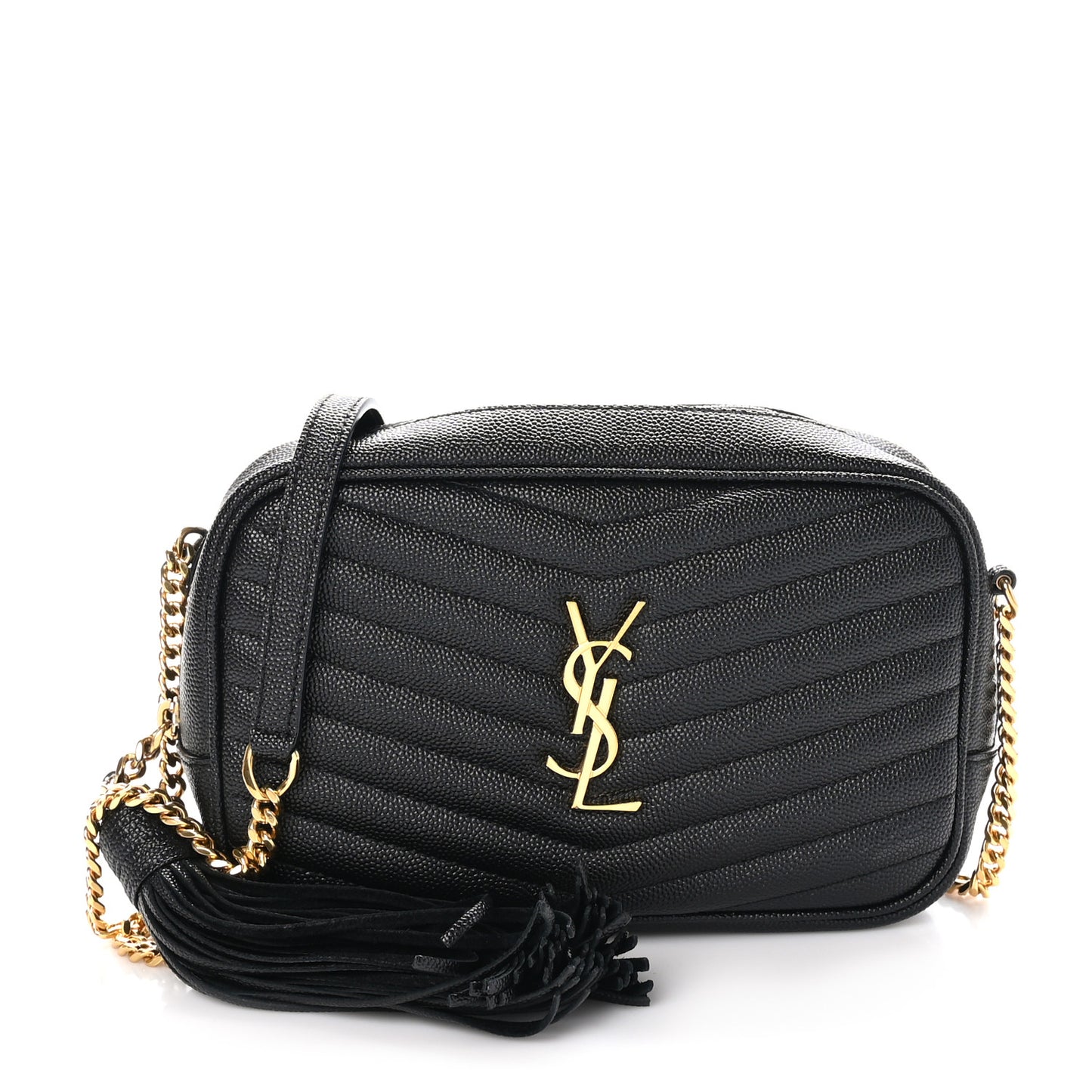 Grain De Poudre Matelasse Monogram Mini Lou Camera Bag Black