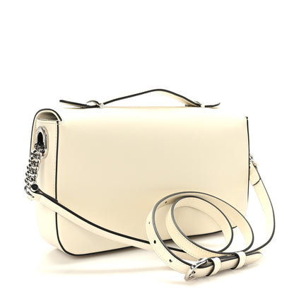 Gucci Senna Calfskin Petite GG Top Handle Shoulder Bag Mystic White 3 of 9