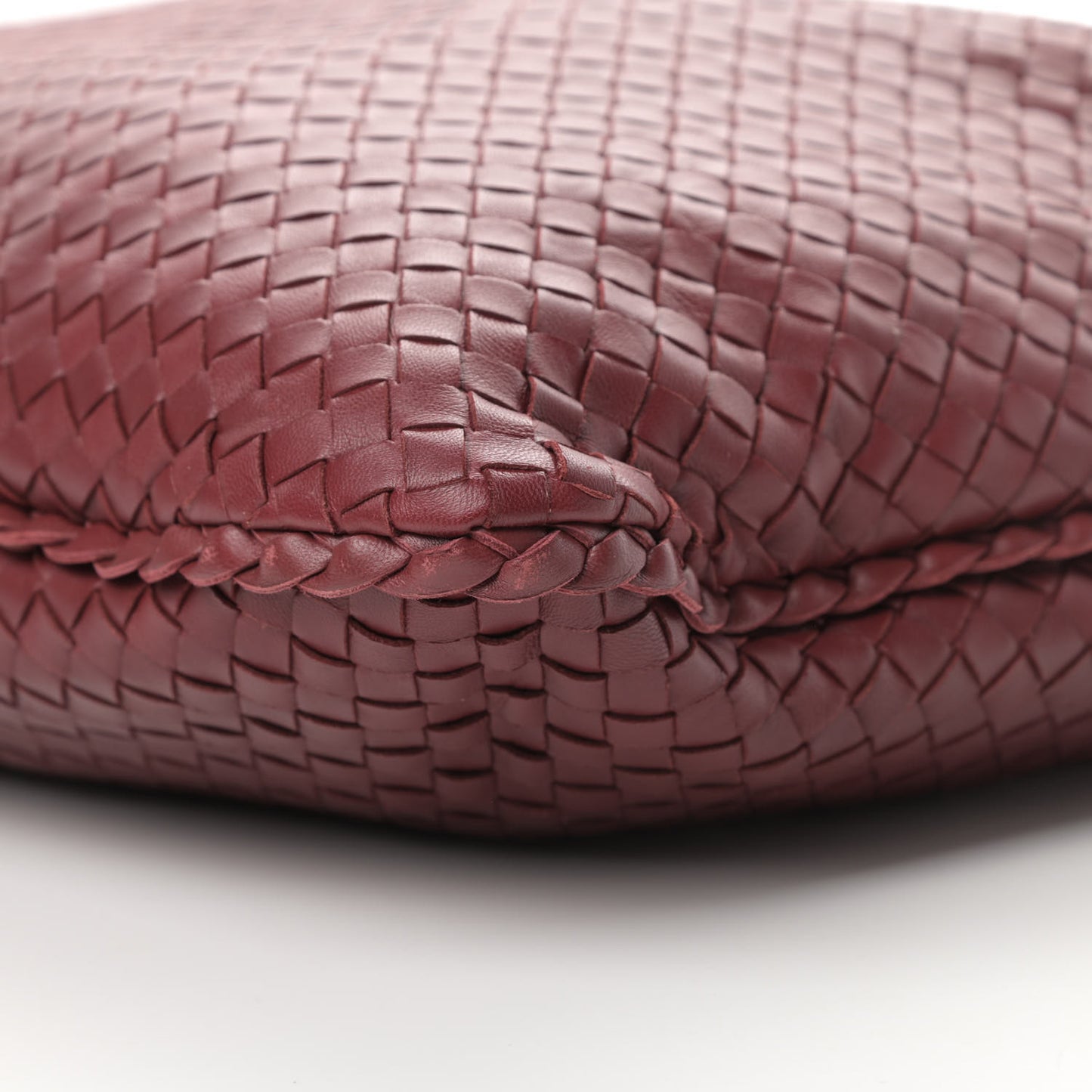 Nappa Intrecciato Maxi Veneta Hobo Vermillion