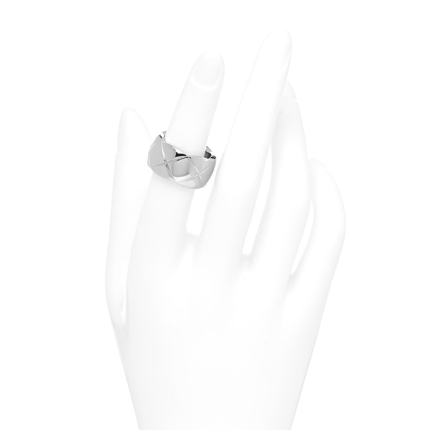 18K White Gold Large Coco Crush Ring 51 5.75
