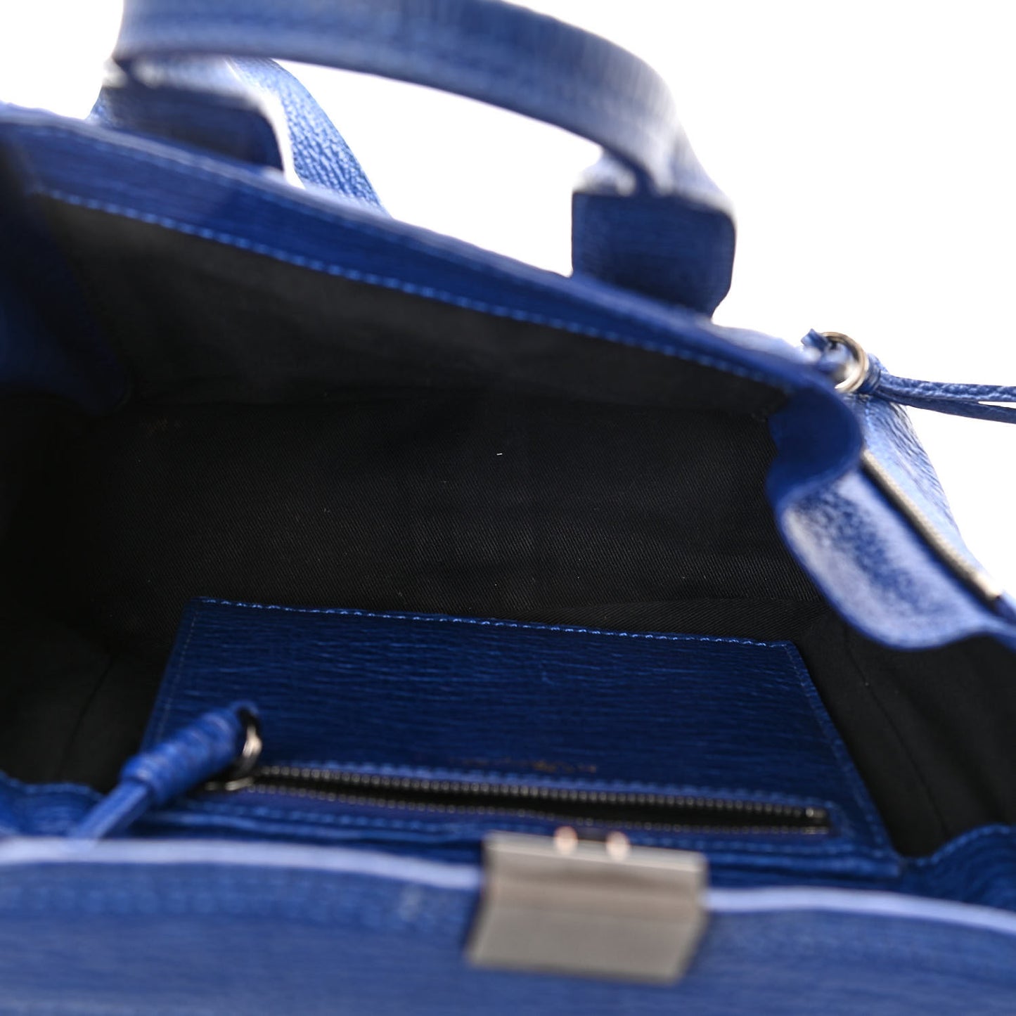 Textured Calfskin Mini Pashli Satchel Cobalt