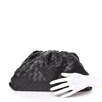 Bottega Veneta Nappa Maxi Intreccio The Pouch Oversized Clutch Black 2 of 10