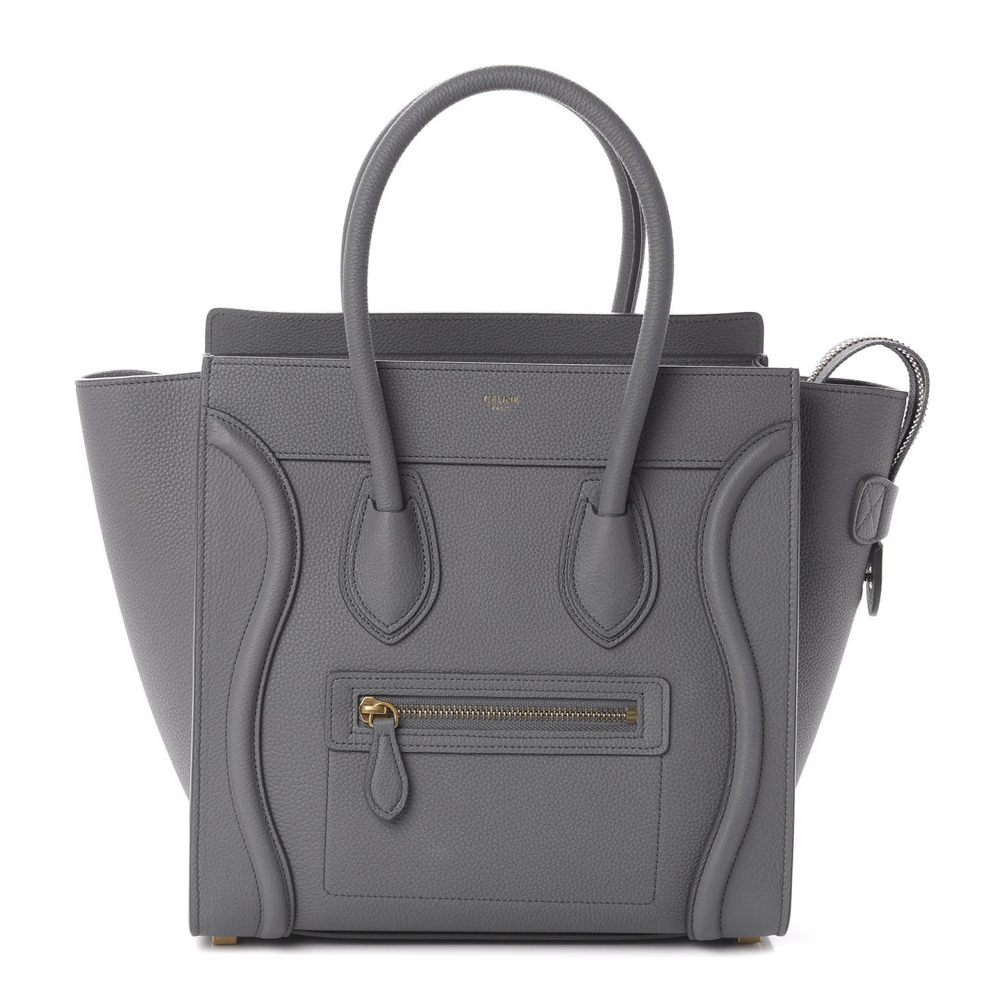 Baby Drummed Calfskin Micro Luggage Kohl