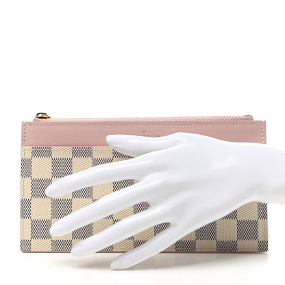 Louis Vuitton Damier Azur Slim Purse Rose Balerine 2 of 7