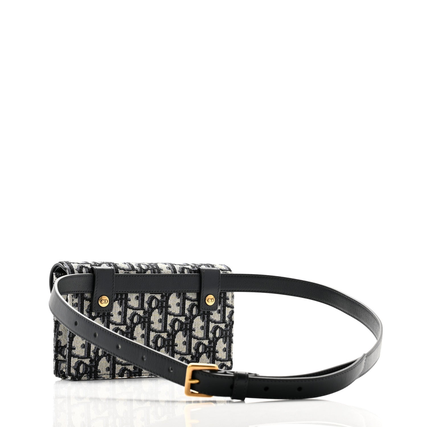 Christian Dior Oblique Saddle Belt Bag Blue 3 of 12