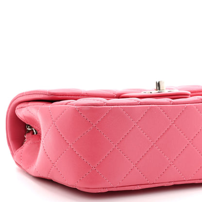 Chanel Lambskin Quilted Mini Rectangular Flap Pink 9 of 10