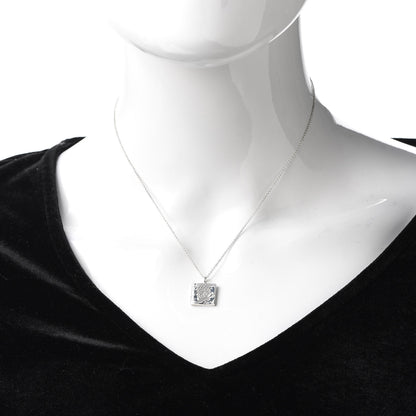 Tiffany Sterling Silver Notes I Love You Square Pendant Necklace 2 of 5