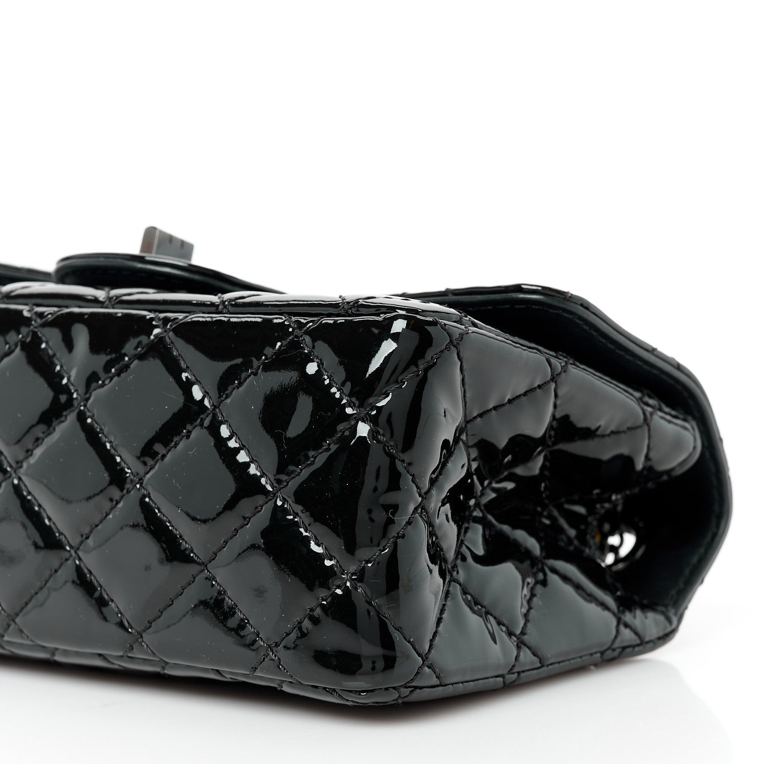 Chanel Patent Calfskin Quilted 2.55 Reissue Mini Flap So Black 10 of 10
