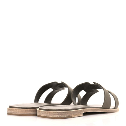 Hermes Epsom Oran Sandals 39 Etoupe 4 of 8