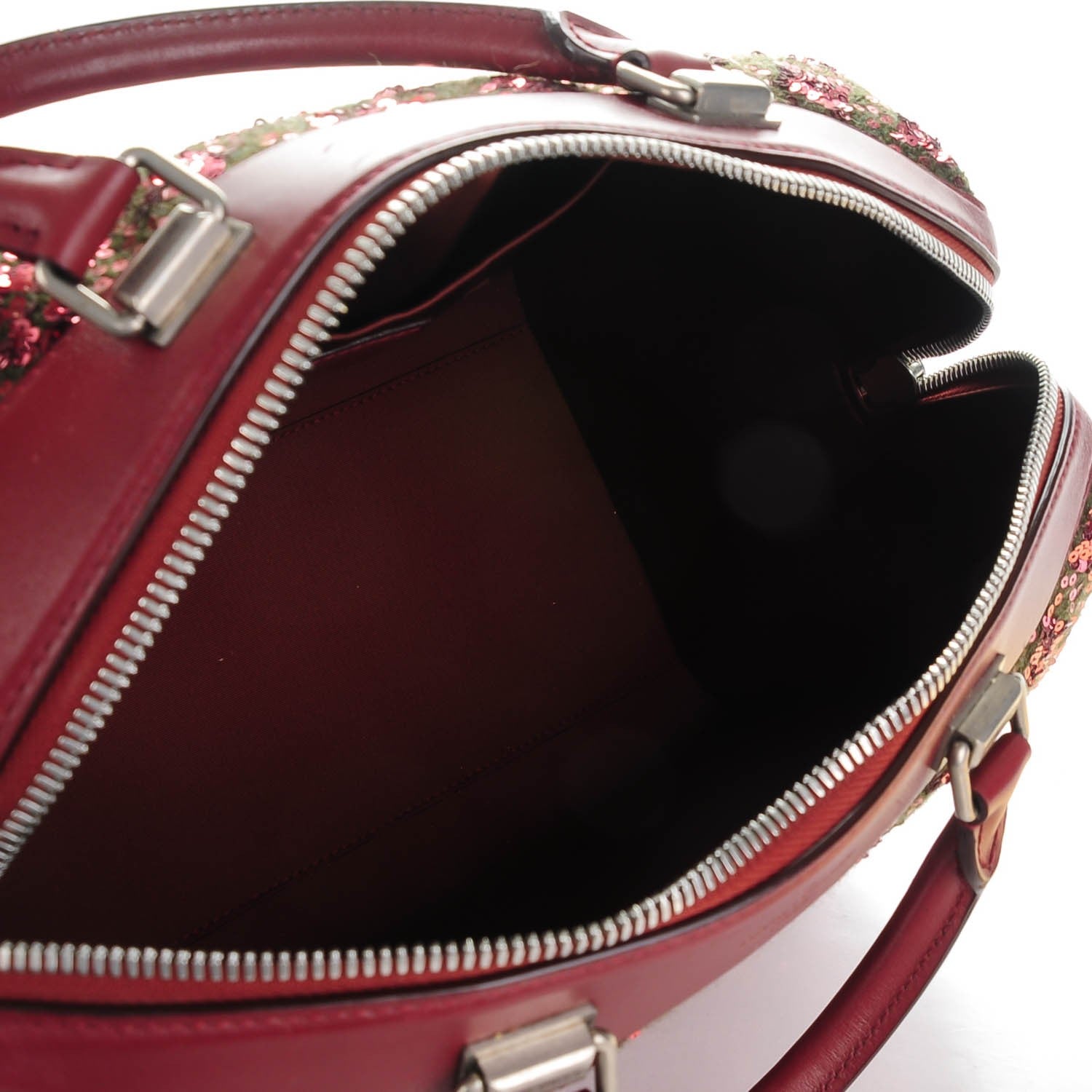Louis Vuitton Sequin Monogram Sunshine Express Speedy Burgundy 5 of 7