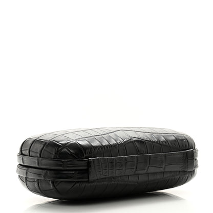 Bottega Veneta Crocodile Knot Clutch Black 4 of 8