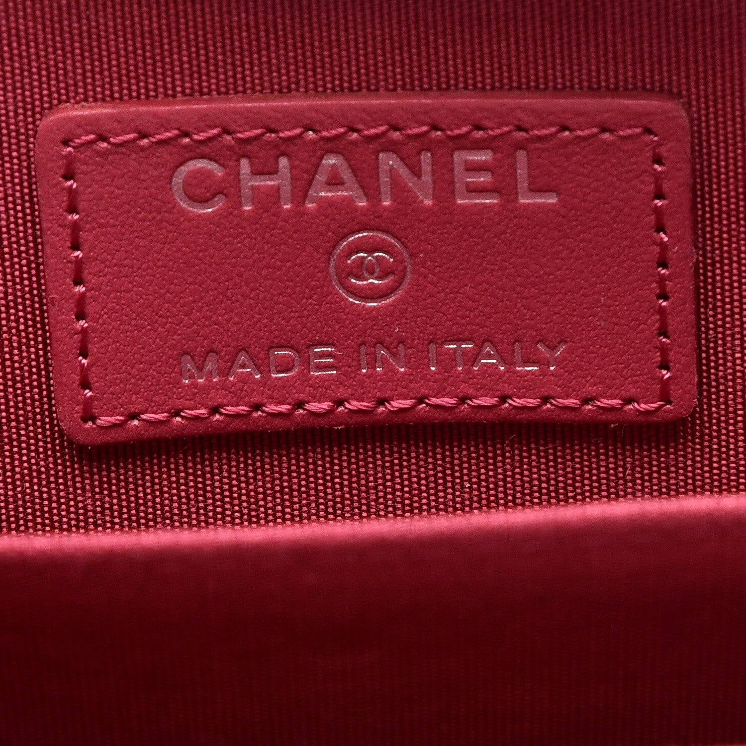 Chanel Lambskin Camellia Embossed Zip Around Card Holder Fuchsia 8 of 10