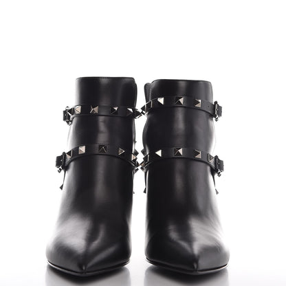 Valentino Garavani Calfskin Rockstud Double Buckle 65mm Ankle Boots 37 Black 2 of 8