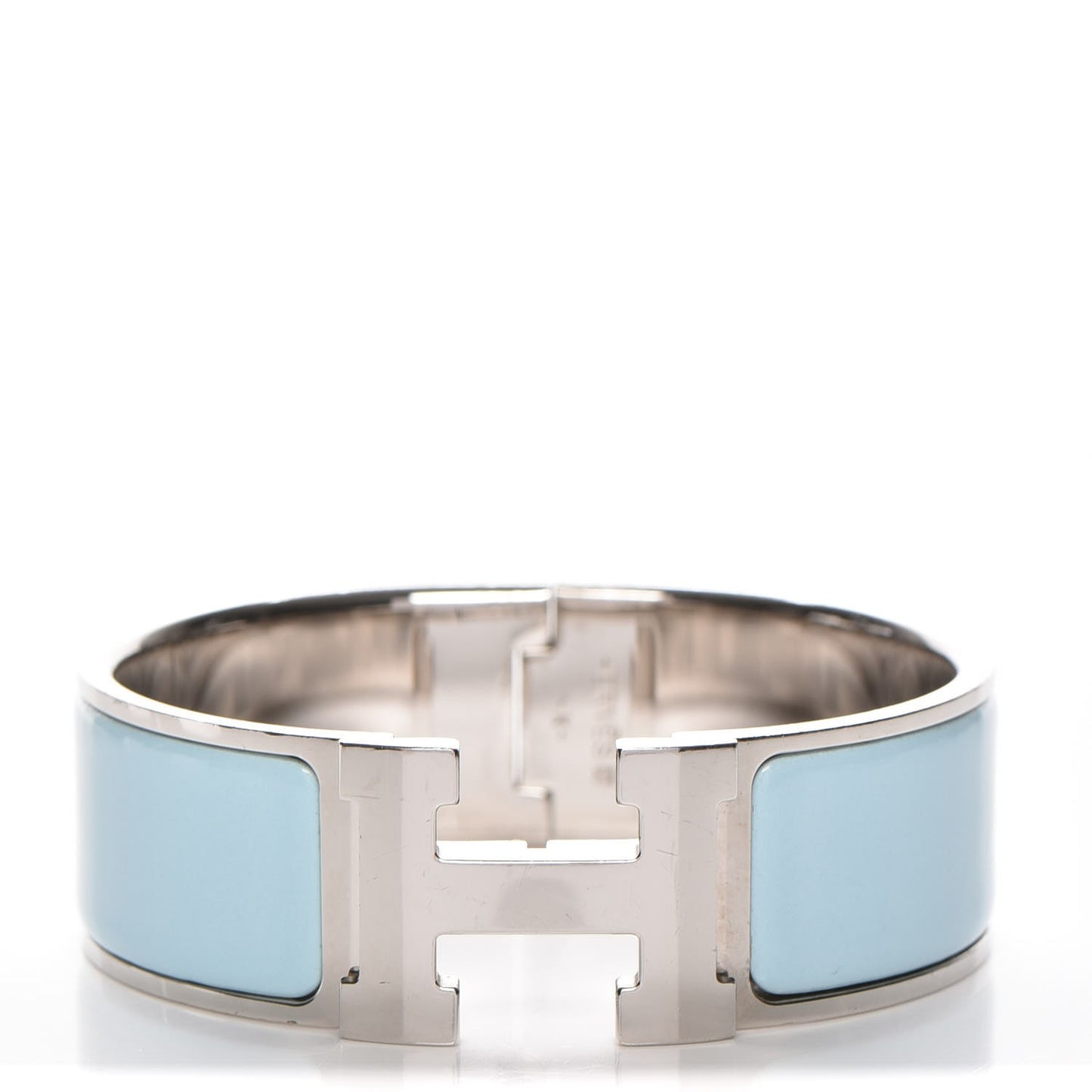 Enamel Clic Clac H Wide Bracelet PM Bleu