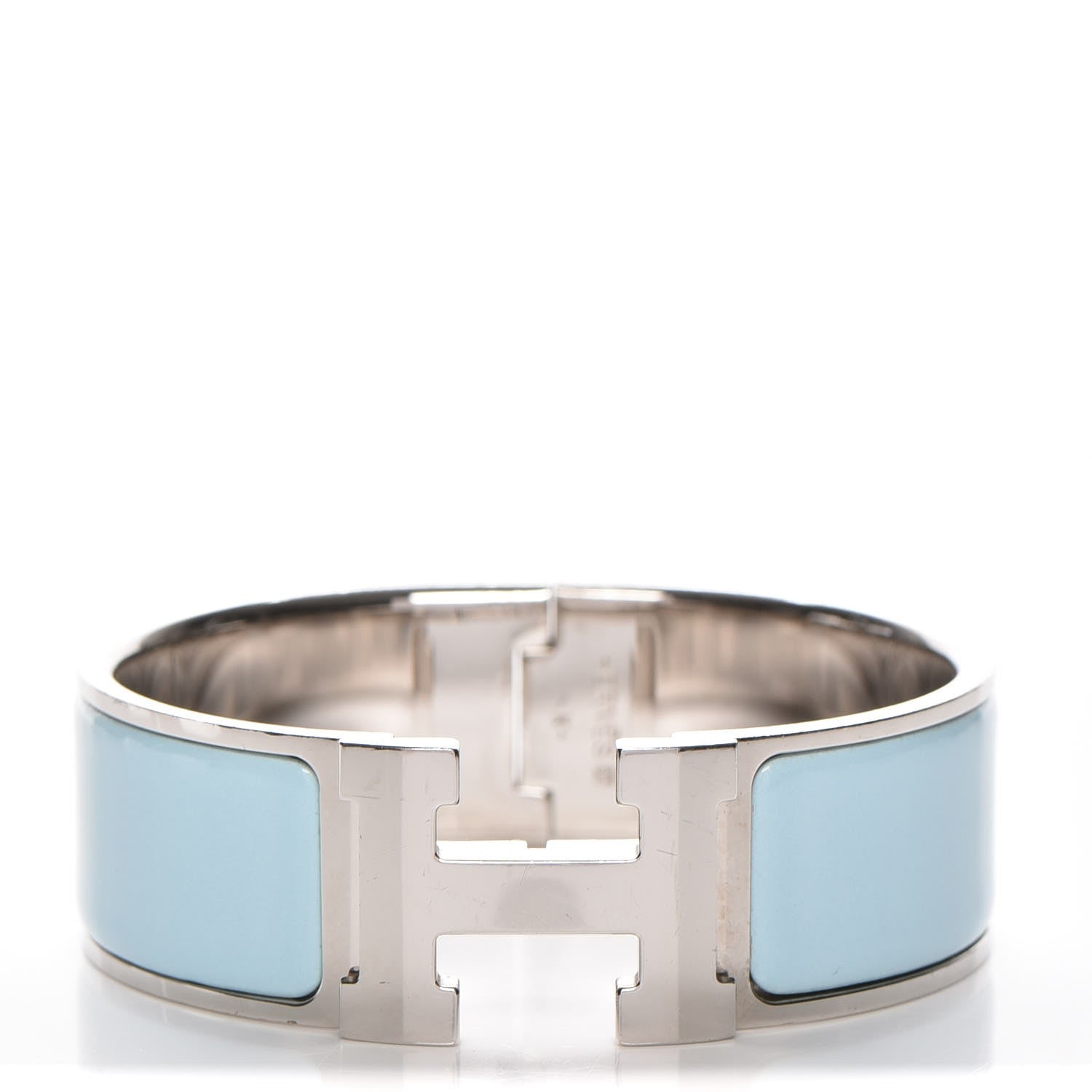 Hermes Enamel Clic Clac H Wide Bracelet PM Bleu 1 of 5