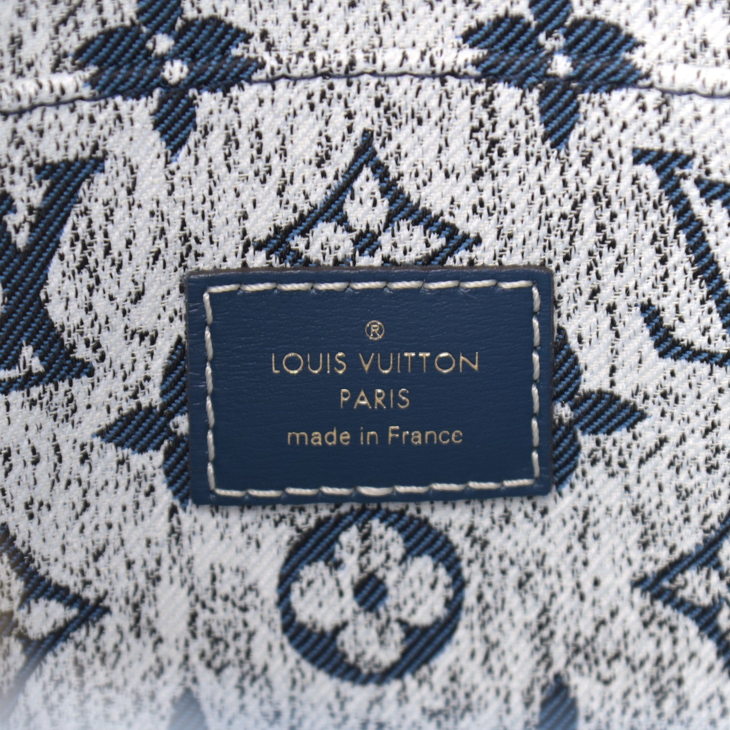 Louis Vuitton Monogram Jacquard Denim Onthego MM Bleu 6 of 9