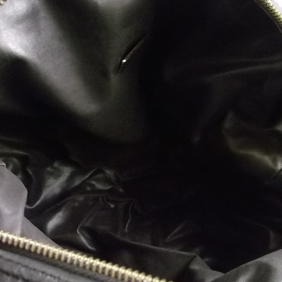 Vintage Woven Leather Shoulder Bag Nero