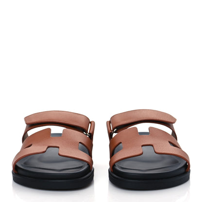Hermes Epsom Womens Chypre Sandals 37 Natural 3 of 8