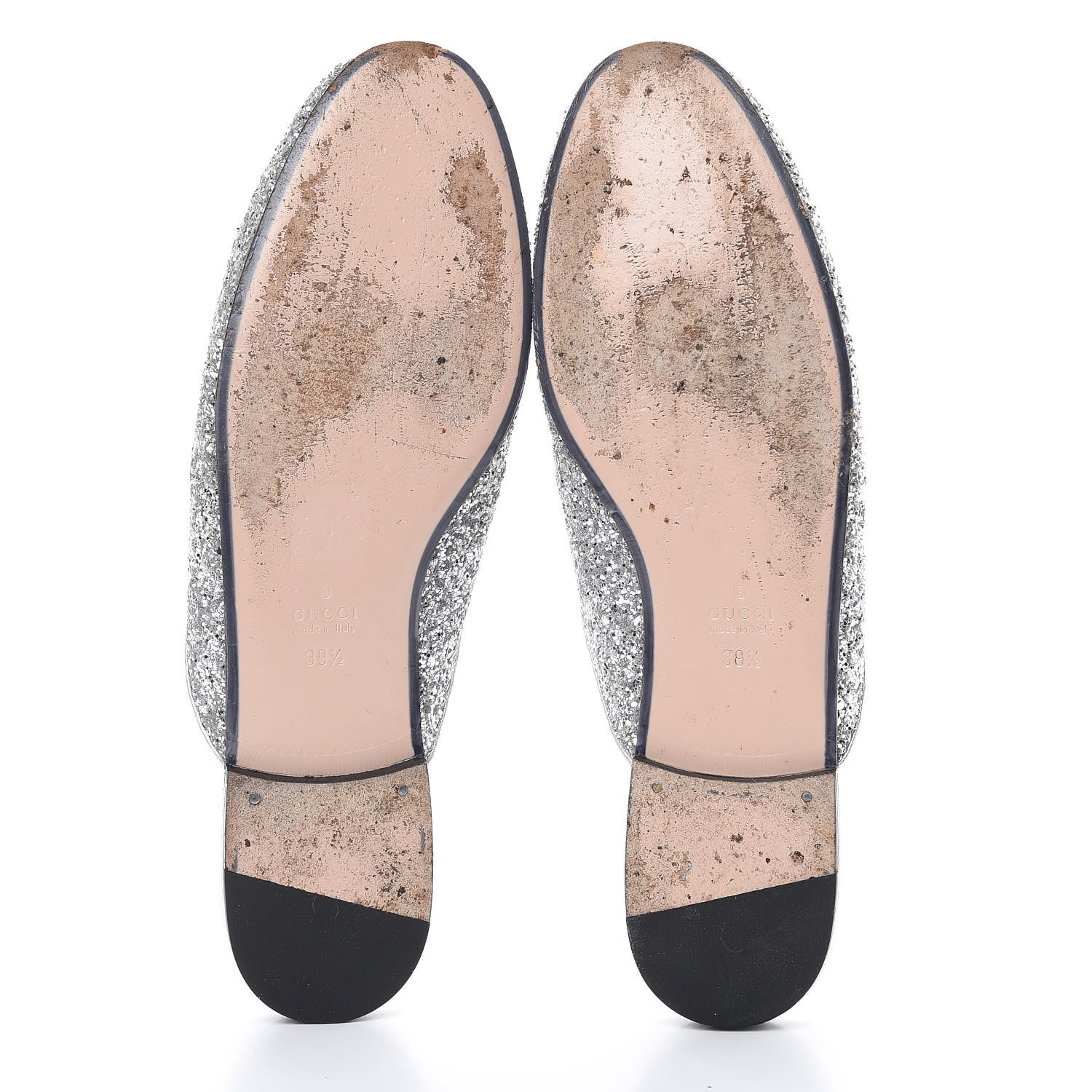 Gucci Glitter Womens Princetown Slippers 39.5 Silver 5 of 15