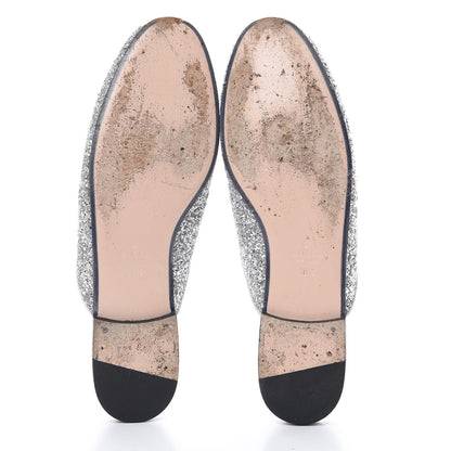 Gucci Glitter Womens Princetown Slippers 39.5 Silver 5 of 15