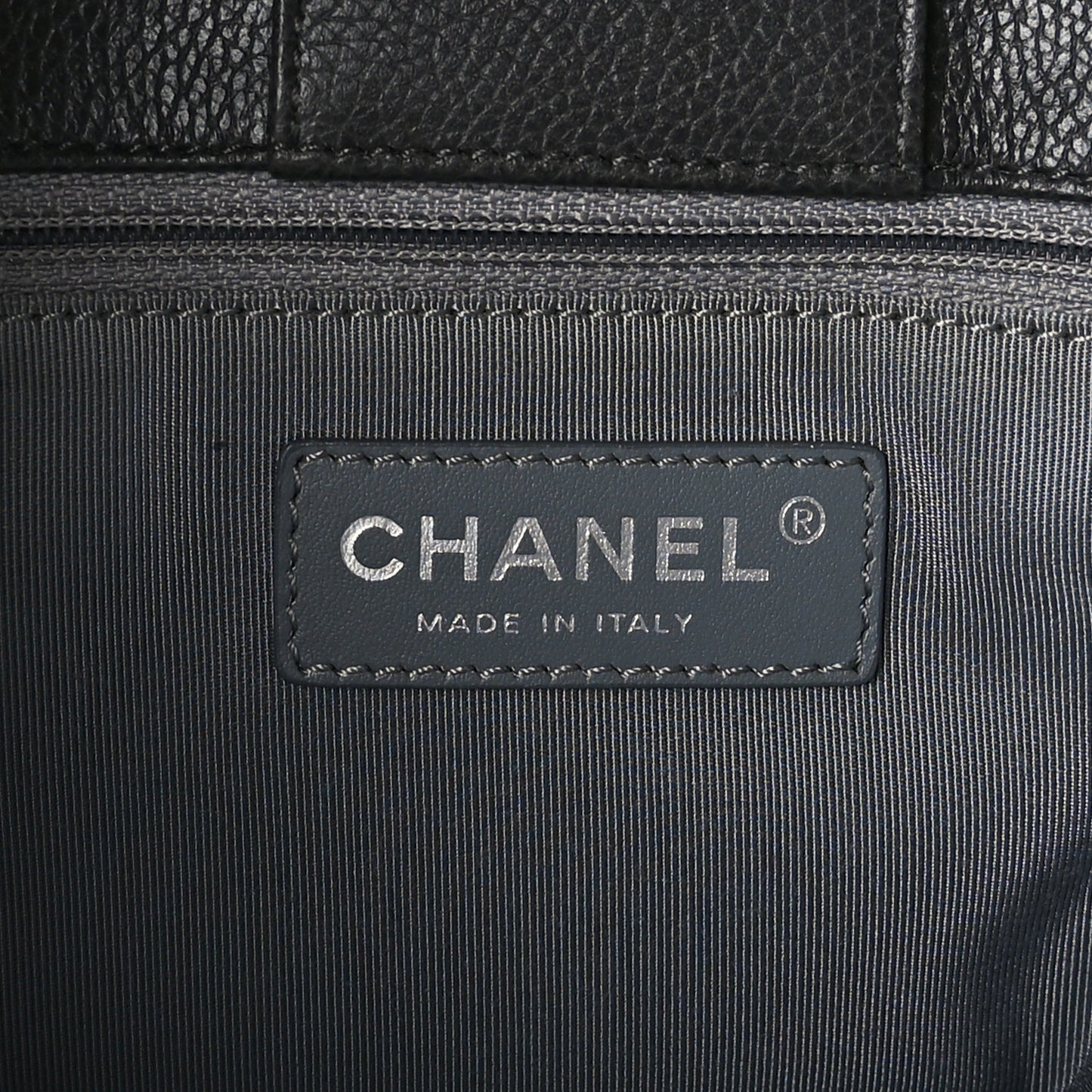 Calfskin Tall Cerf Tote Dark Grey