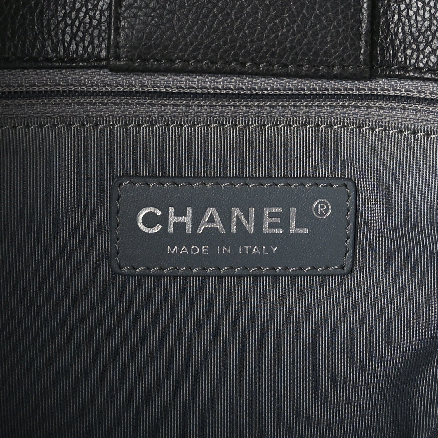 Chanel Calfskin Tall Cerf Tote Dark Grey 6 of 11