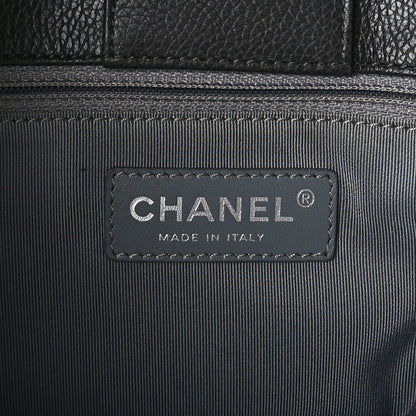 Chanel Calfskin Tall Cerf Tote Dark Grey 6 of 11