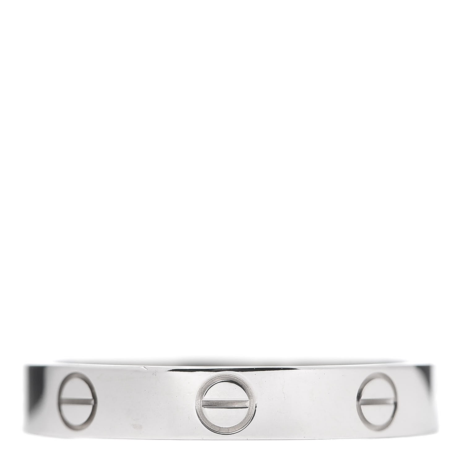 Cartier 18K White Gold 3.5mm LOVE Wedding Band Ring 59 8.75 3 of 4