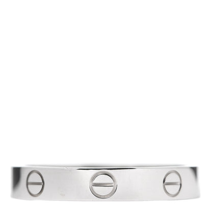 Cartier 18K White Gold 3.5mm LOVE Wedding Band Ring 59 8.75 3 of 4