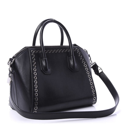 Givenchy Sugar Goatskin Small Eyelet Antigona Black 4 of 13