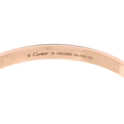 Cartier 18K Pink Gold LOVE Cuff Bracelet 19 3 of 4