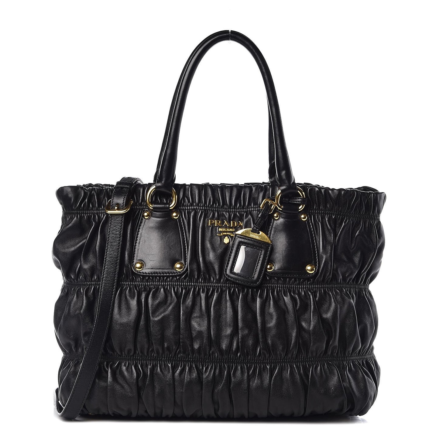 Nappa Gaufre Tote Black