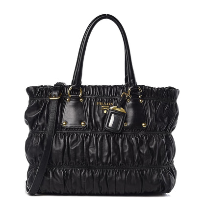 Prada Nappa Gaufre Tote Black 1 of 8