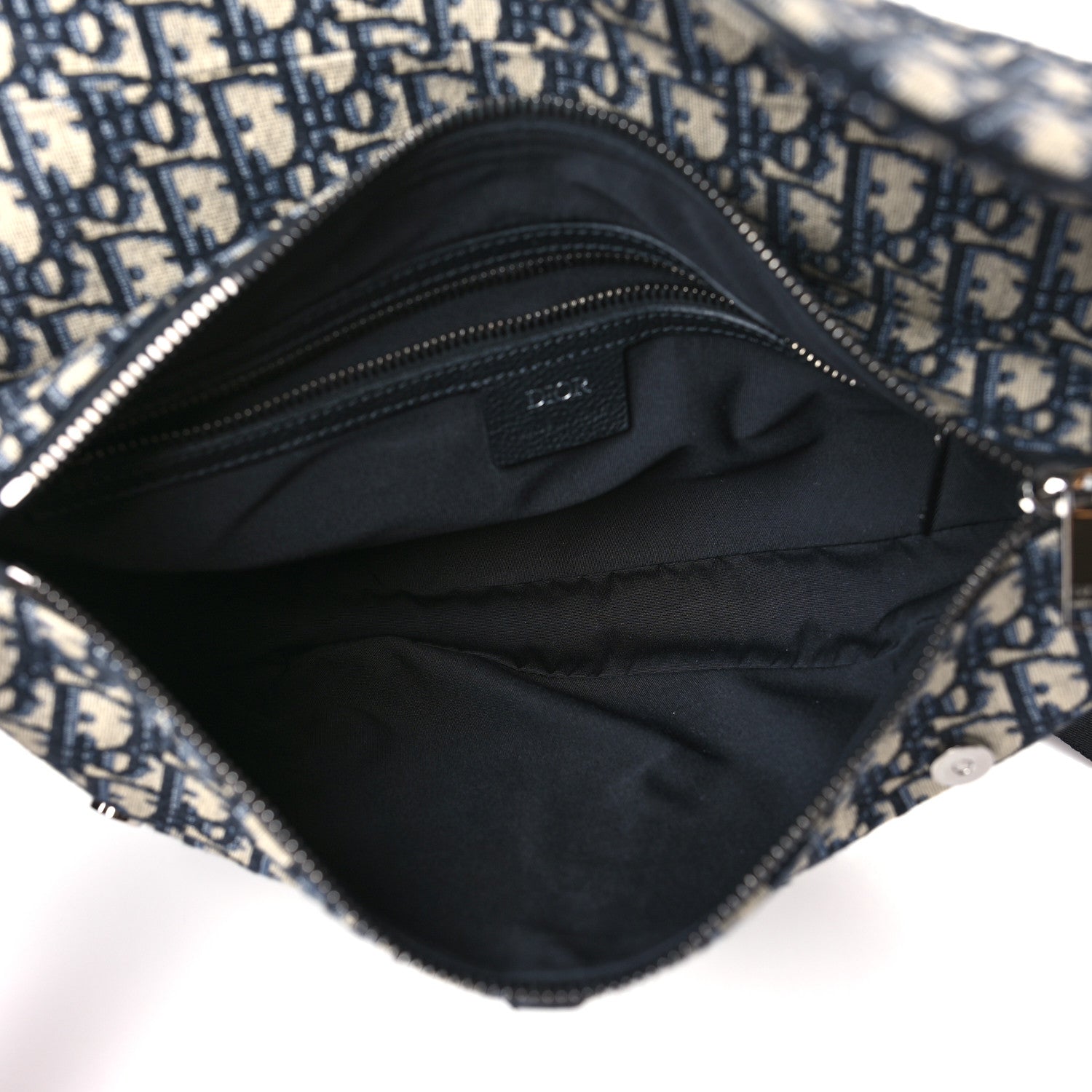 Christian Dior Oblique Mens Saddle Bag Blue 5 of 9