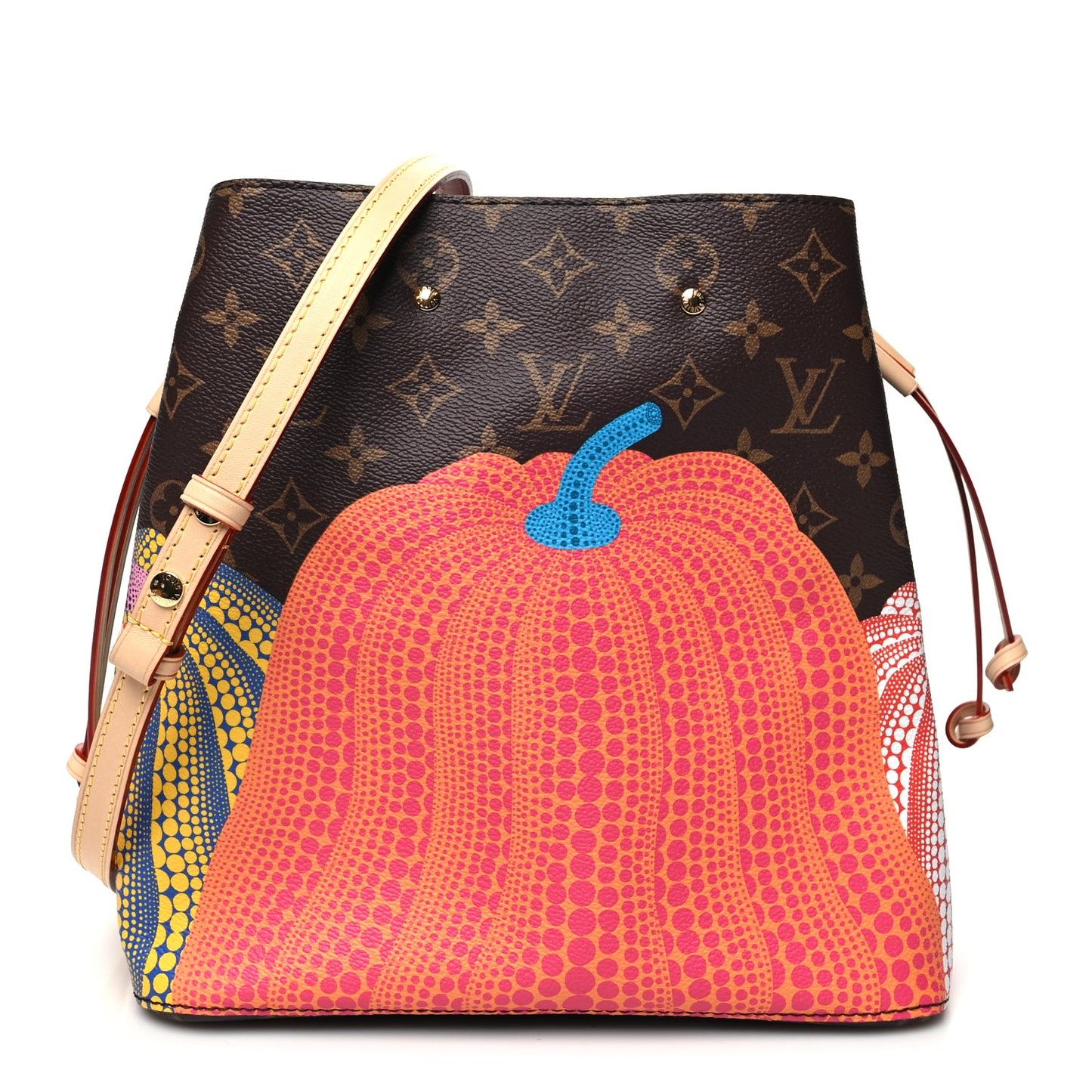 LV X YK Monogram Kusama Pumpkin Neonoe MM