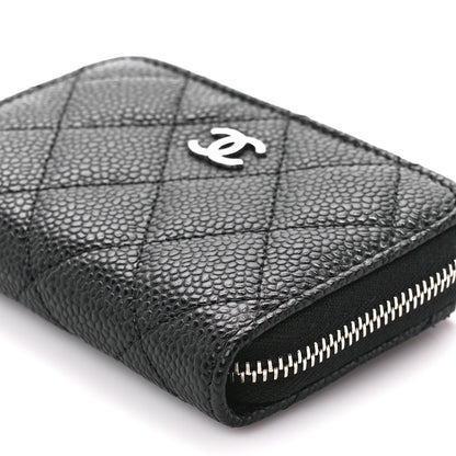 Chanel Caviar Quilted Zip Coin Purse Black 10 of 11