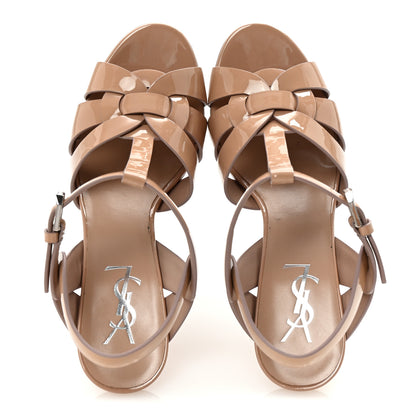 Saint Laurent Patent Tribute 75 Platform Sandals 36 Nude 2 of 10