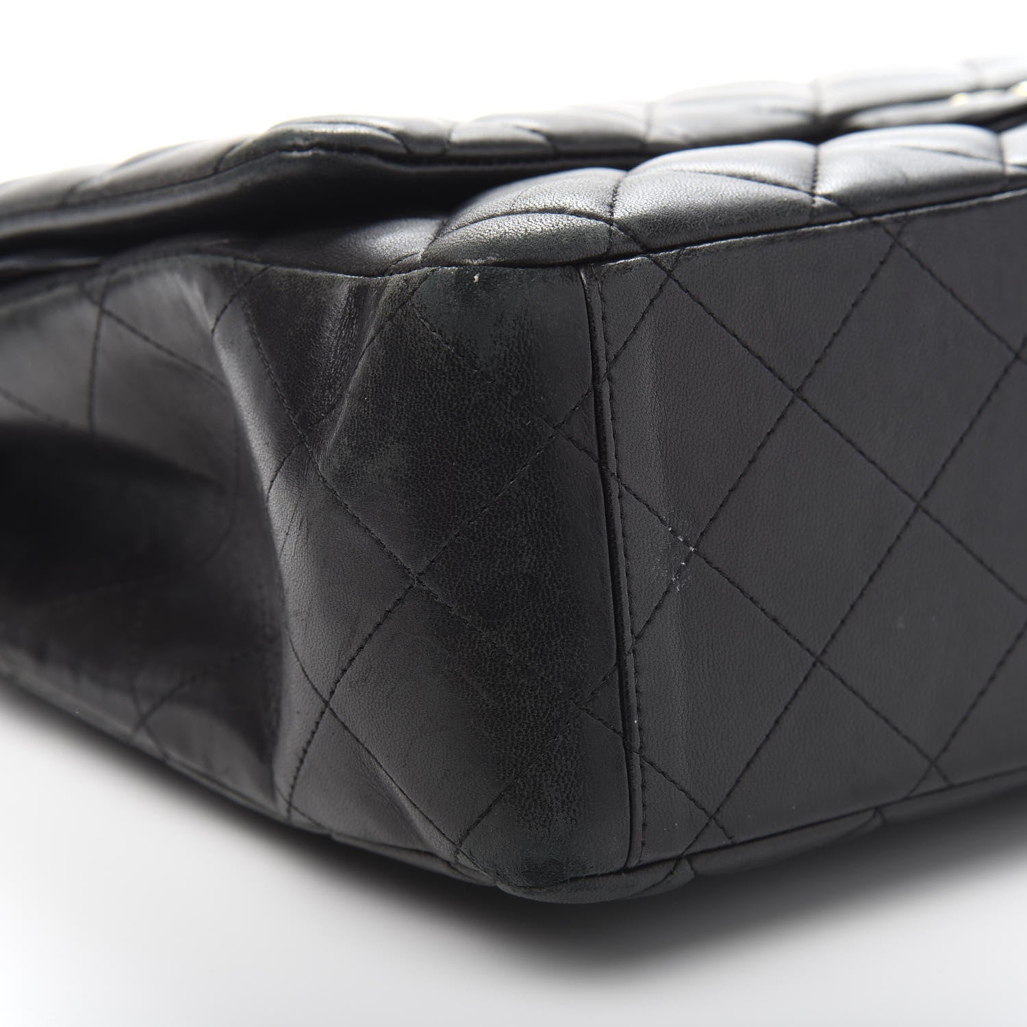 Chanel Lambskin Quilted Maxi Double Flap Black 14 of 20