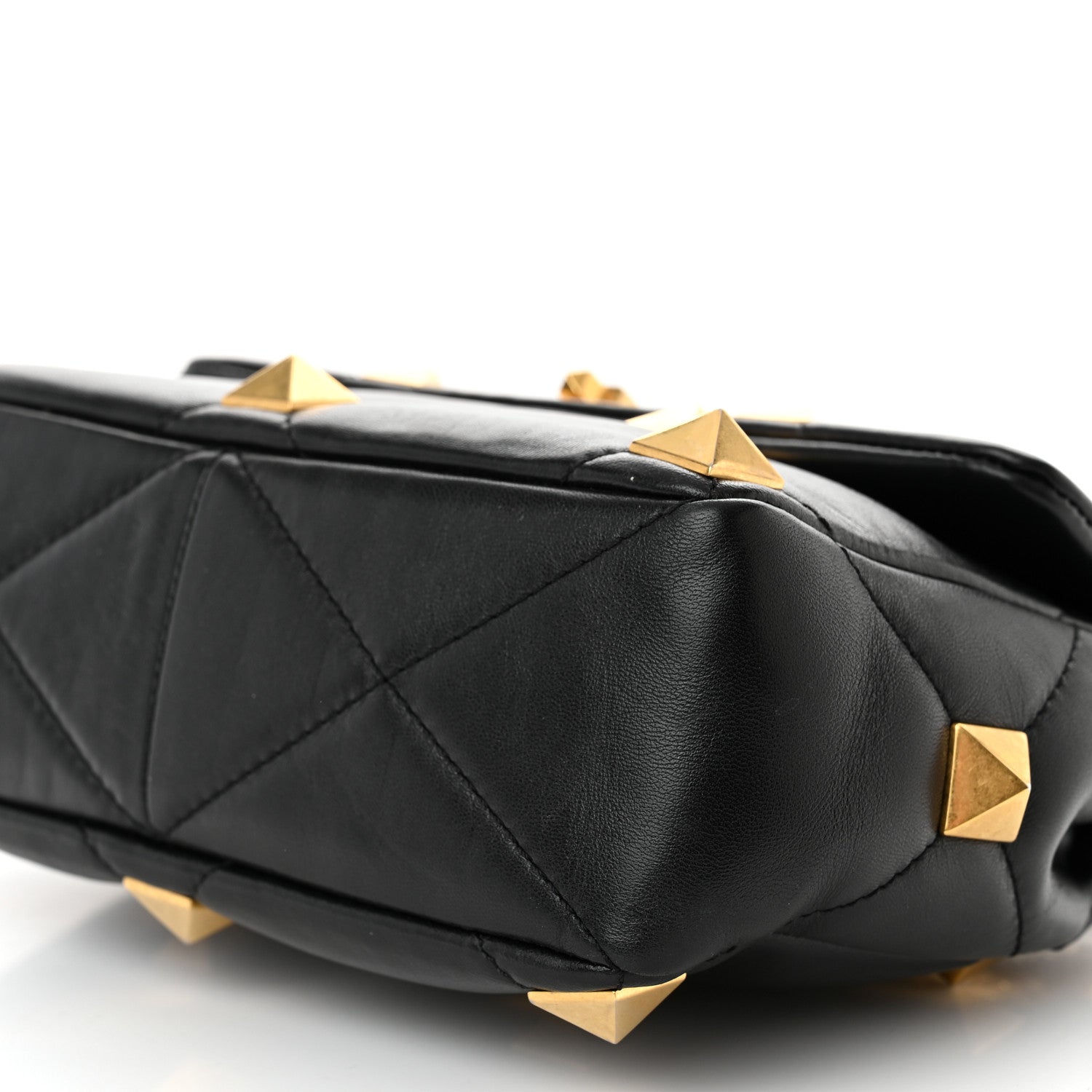 Valentino Garavani Nappa Medium Roman Stud Shoulder Bag Black 9 of 14