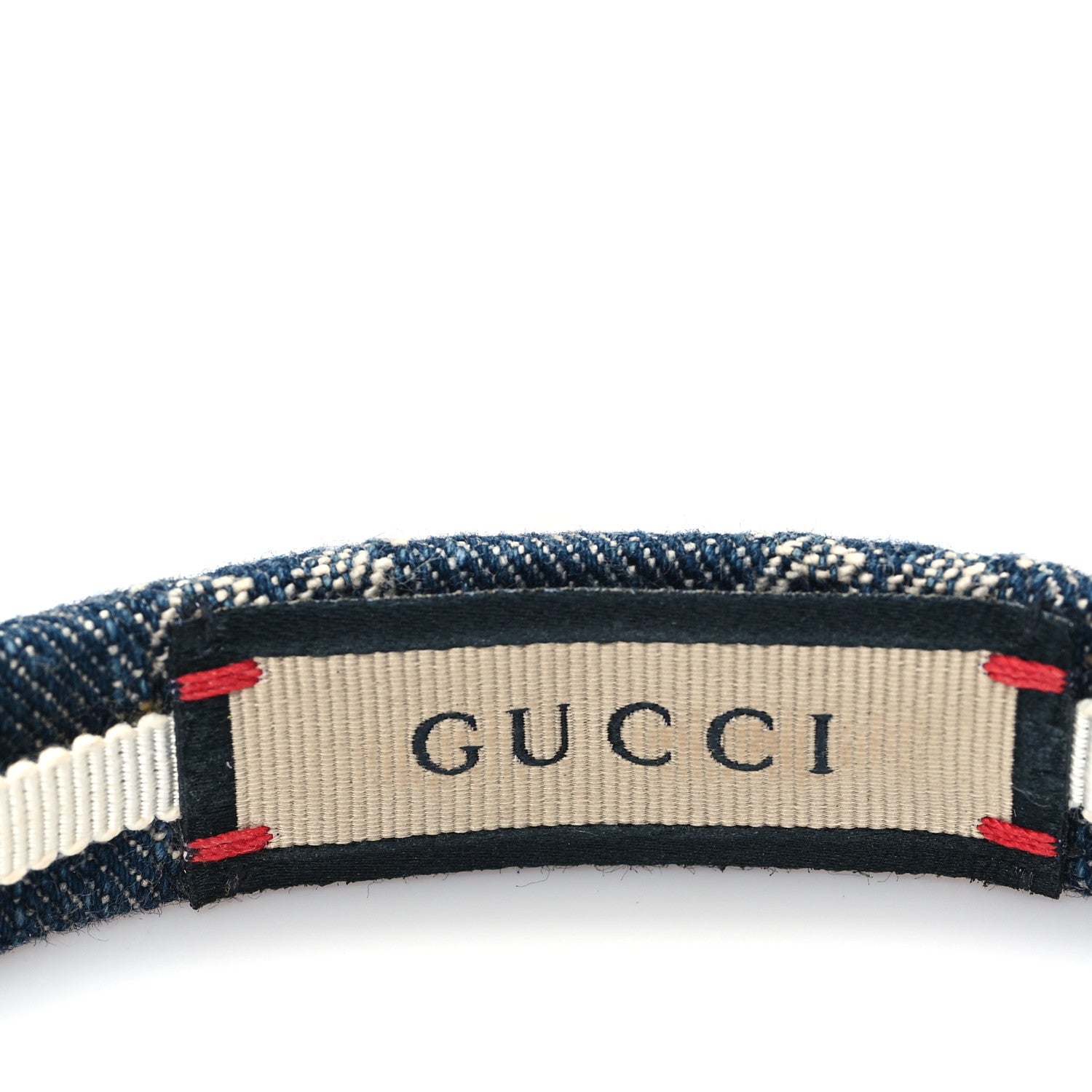 Gucci Denim Monogram Headband 4 of 6