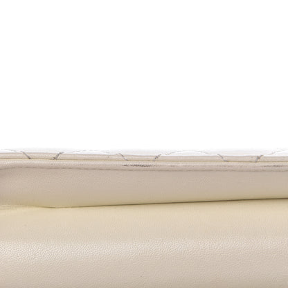 Chanel Sheepskin Quilted Beauty Lock Flap White 17 of 31