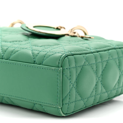 Christian Dior Lambskin Cannage Medium Lady D-Joy Green 10 of 11