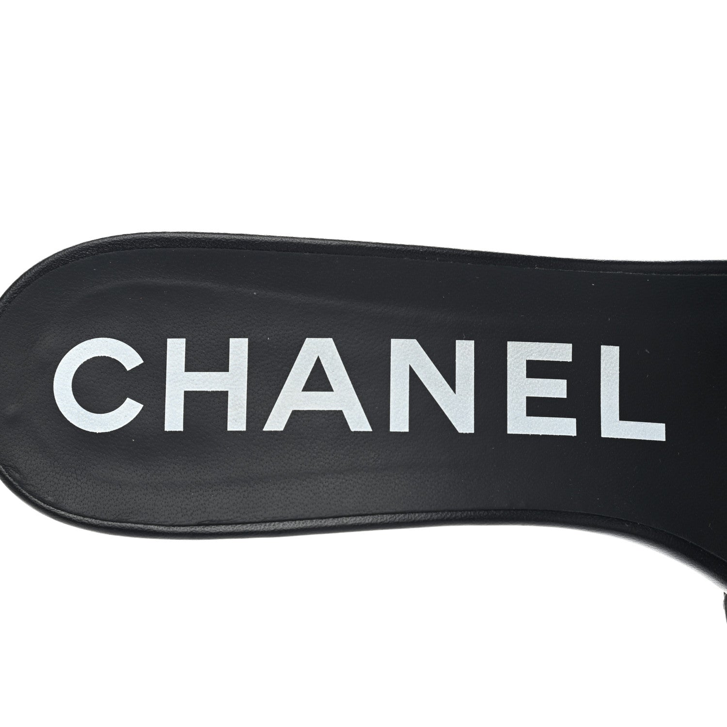 Chanel Lambskin Quilted Textured CC Mules 40 Black 7 of 9